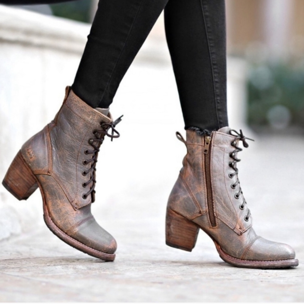 Bed Stu the JUDGEMENT boot in teak taupe rustic Maison bfs Size 6 NEW